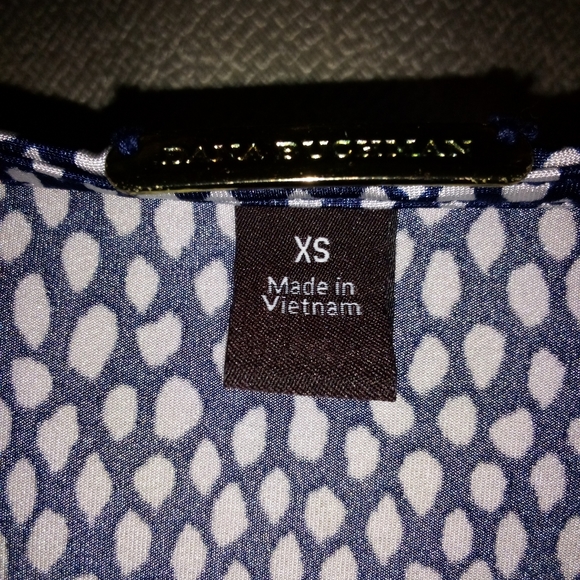 Dana Buchman Drape Neck Dress Navy Blue and White Size XS - Picture 5 of 8